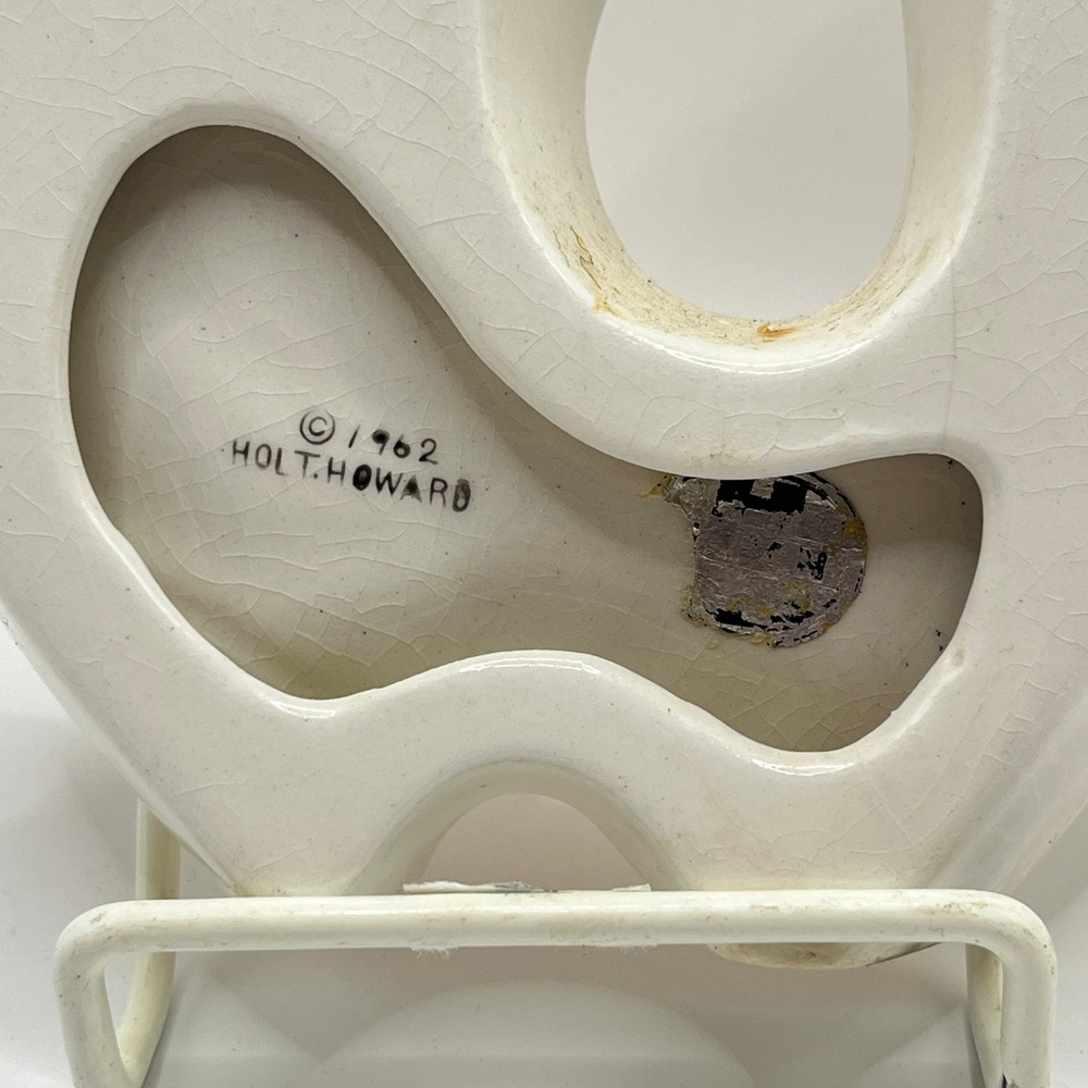 Vintage 1962 Holt Howard Rooster Spoon Rest Ceramic Mid Century Kitchen Decor - Picture 2 of 4